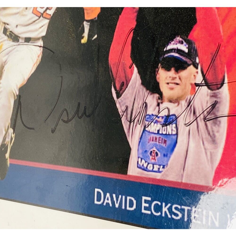 David Eckstein Auto 2002 World Series On Poster Board Autograph Angels Legend